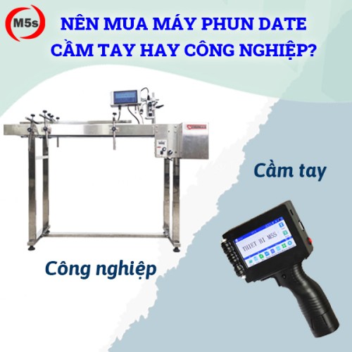 Nên mua máy phun date cầm tay hay máy in date công nghiệp?