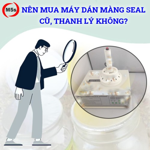 Máy dán màng seal cũ, thanh lý