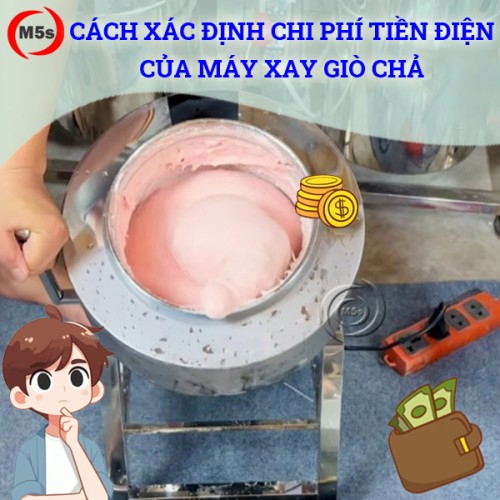Cách tính chi phí tiền điện máy xay giò chả