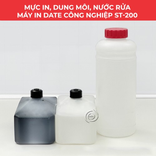 Mực in, dung môi, nước rửa cho máy phun date ST-200