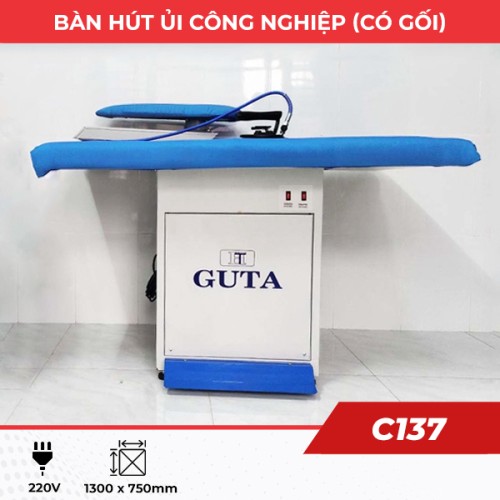 Bàn hút ủi công nghiệp1,3m C137 (có gối)