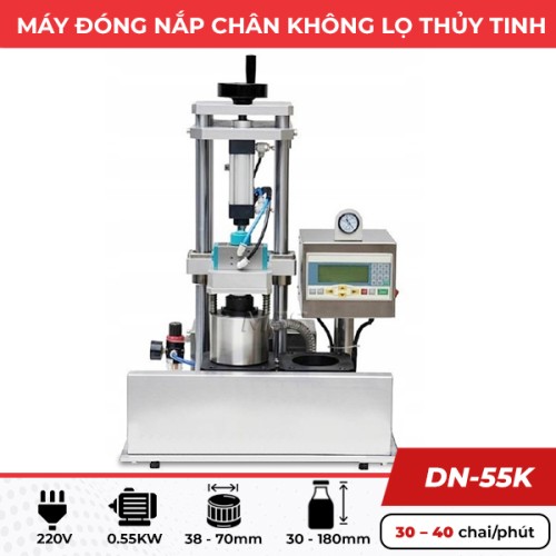 Máy vặn nắp chân không lọ thủy tinh DN-55K
