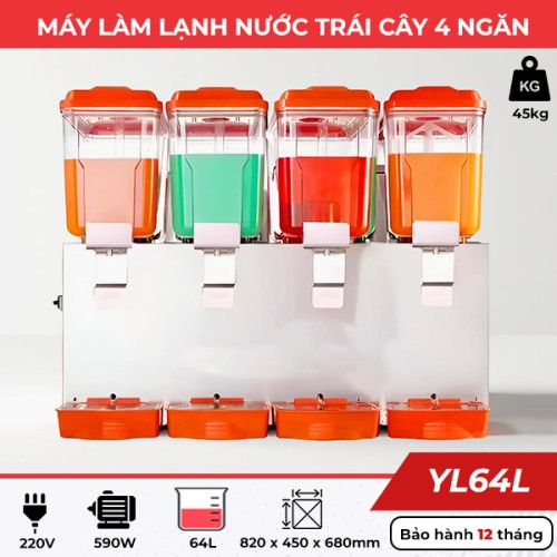 Máy làm lạnh nước trái cây 4 ngăn YL64L