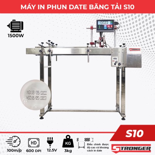 Máy in phun date, in mã code tự động Stronger S10