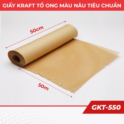 Giấy kraft tổ ong gói hàng loại tiêu chuẩn 50cm x 50m